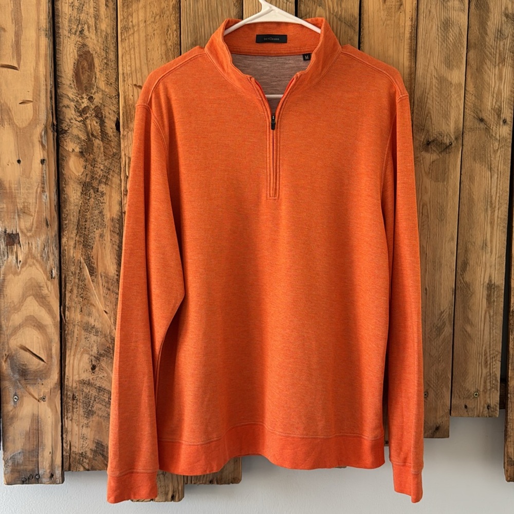 turtleson Men’s Size Medium‎ Wallace Clementine Quarter-Zip Pullover Golf Preppy